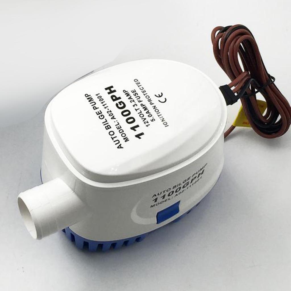 12V 1100GPH Boat Marine Submersible Auto Bilge Water Pump Float Switch