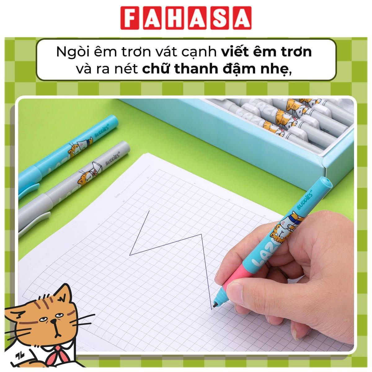 Bút Máy Ngòi Trơn Buddies - Thiên Long FTC-017 - Màu Xám