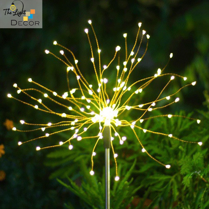 Đèn led năng lượng mặt trời DIY The Ligh Decor Trang Trí Sân Vườn, Con Đường Chống Thấm Nước Sân Bãi Cỏ 120 Led