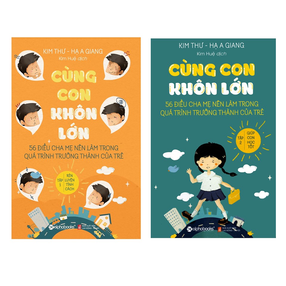 Combo Sách Cùng Con Khôn Lớn: Cùng Con Khôn Lớn Tập 1 - Rèn Luyện Tính Cách + Cùng Con Khôn Lớn Tập 2