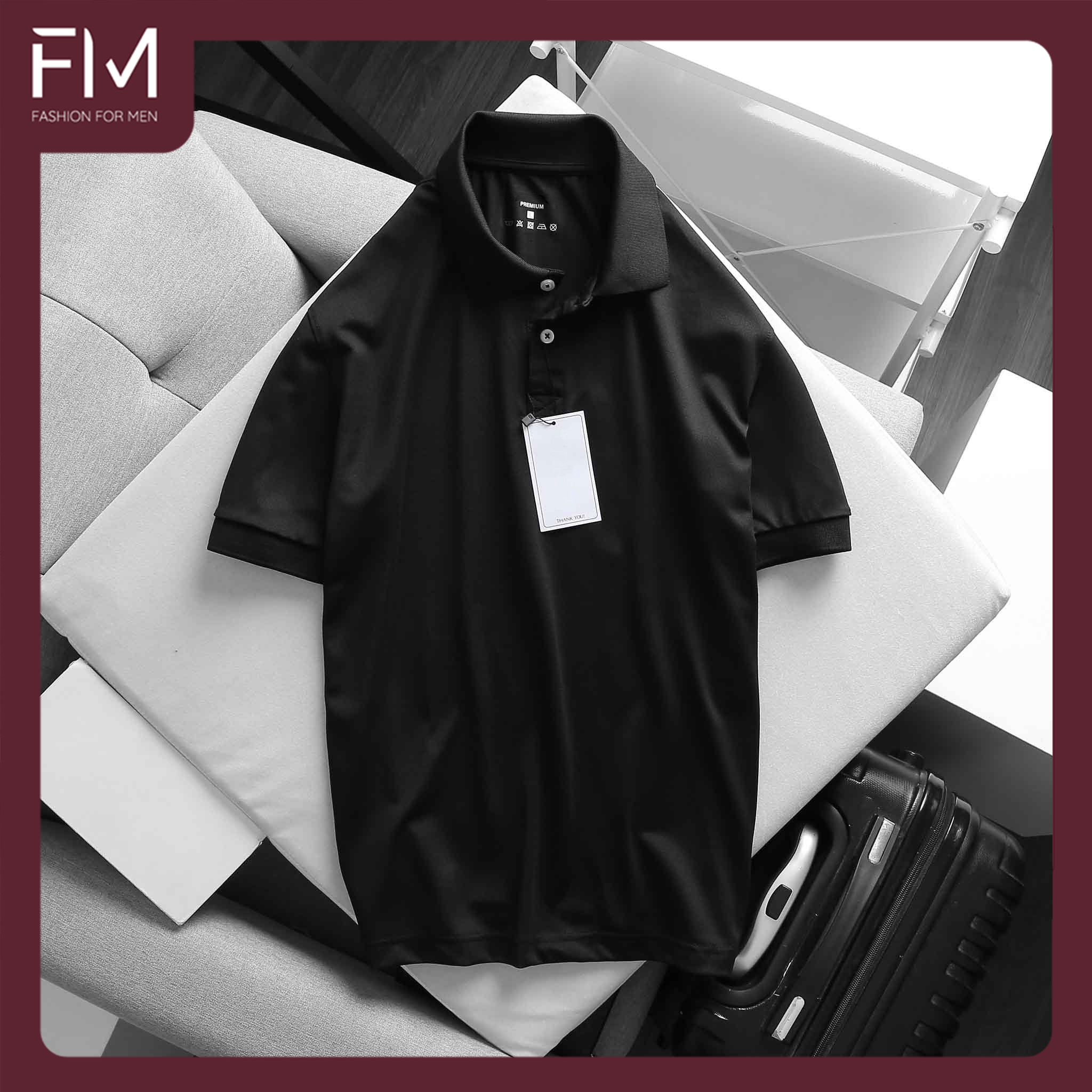 Áo thun polo nam cổ bẻ thun cá sấu cao cấp, thiết kế đơn giản trơn basic - FORMEN SHOP - FMHK001