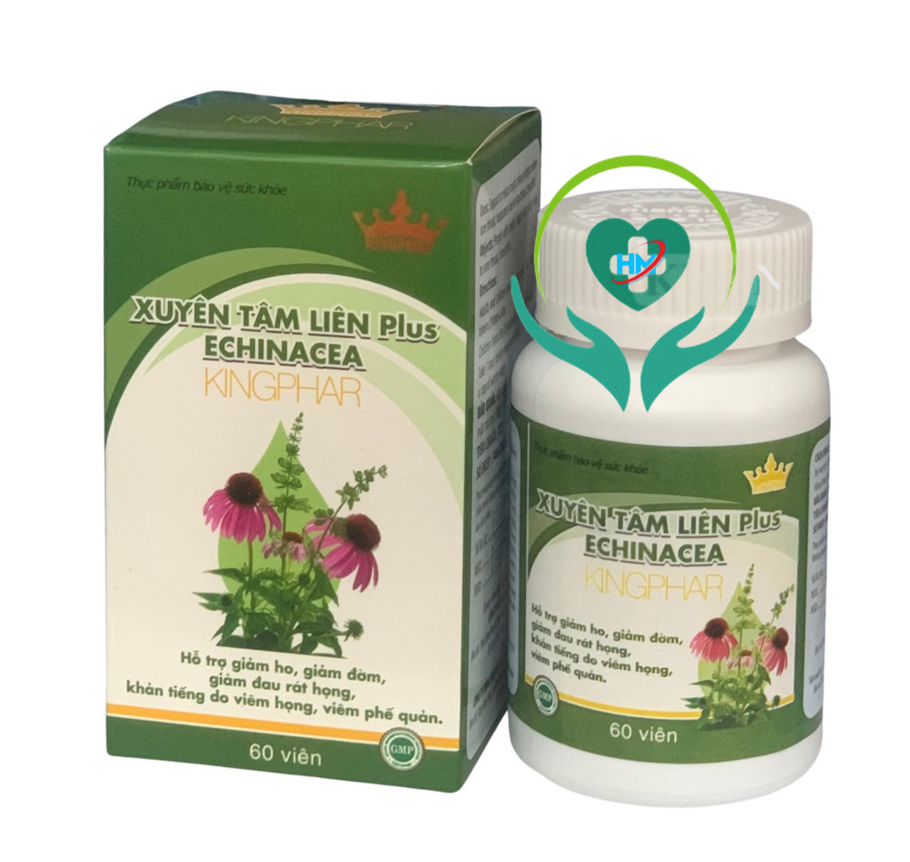 Viên uống Xuyên tâm liên plus Echinacea Kingphar, hộp 60v