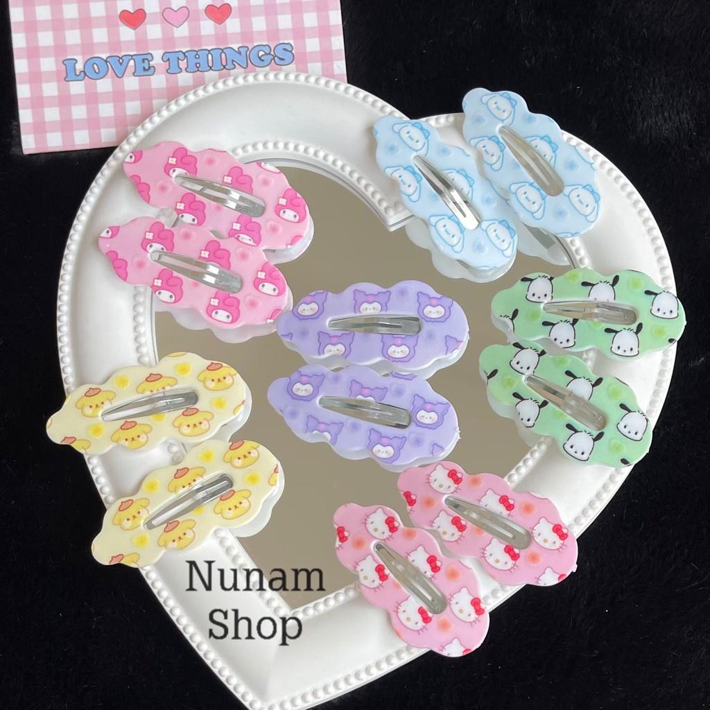 Set 5 cái kẹp tóc đám mây đơn giản họa tiết sanrio thời trang, kẹp tóc nữ cute dễ thương Nunam Shop