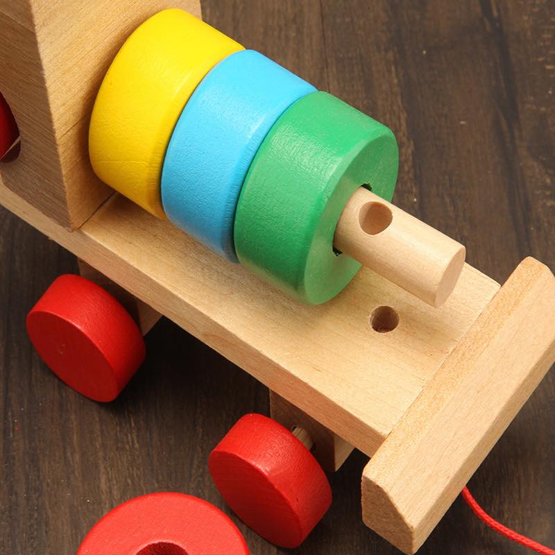 Đồ chơi đoàn tàu hình học bằng gỗ Mykids - đồ chơi trí tuệ