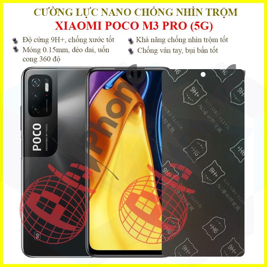 Dán chống nhìn trộm dành cho Xiaomi Poco M3 Pro - Dán cường lực dẻo nano 9H+