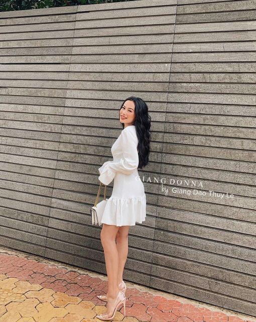 Đầm suông tay dài đuôi cá