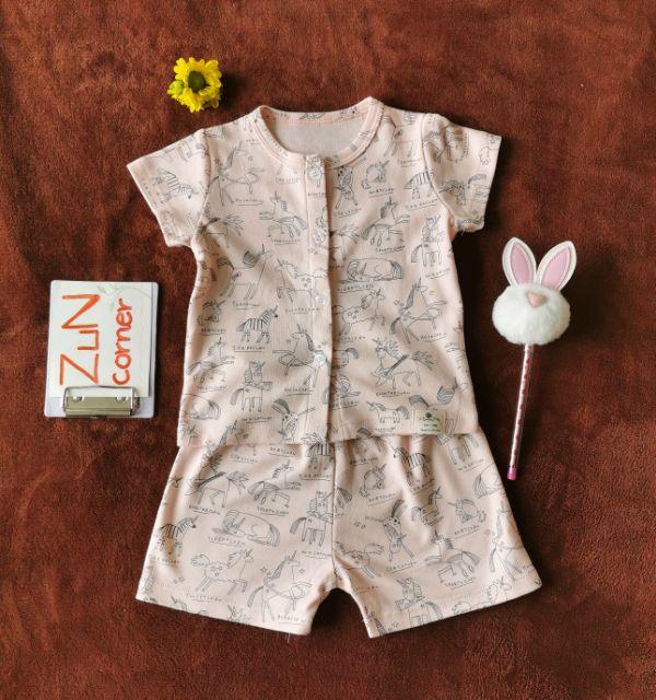 Bộ cotton mềm cho bé 3-36m