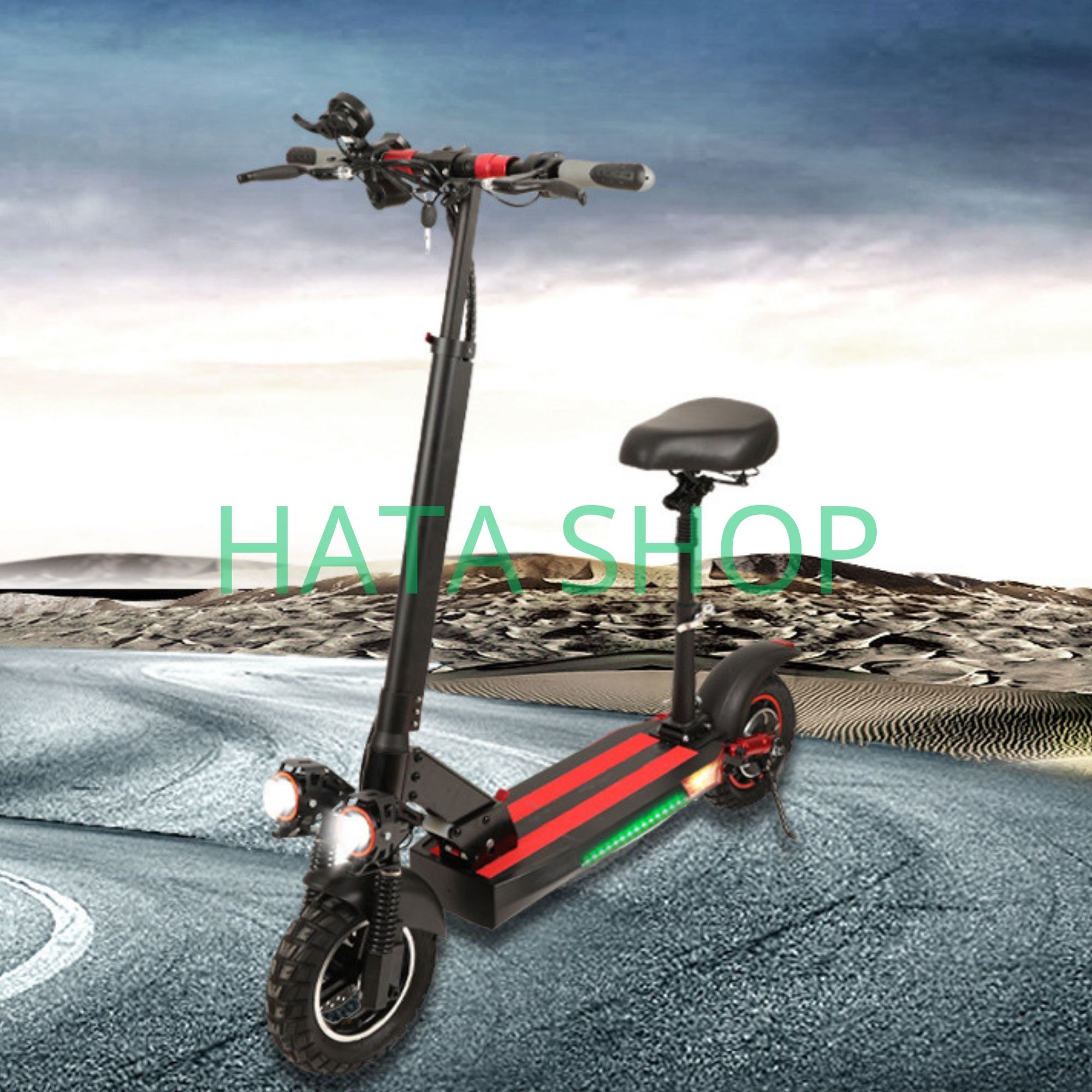 Xe Điện Thông Minh #HT01 bản PRO Electric Scooter Gấp Gọn Tốc Độ 35km/h khoảng Cách 35km Pin Sạc 48V10A Cao Cấp