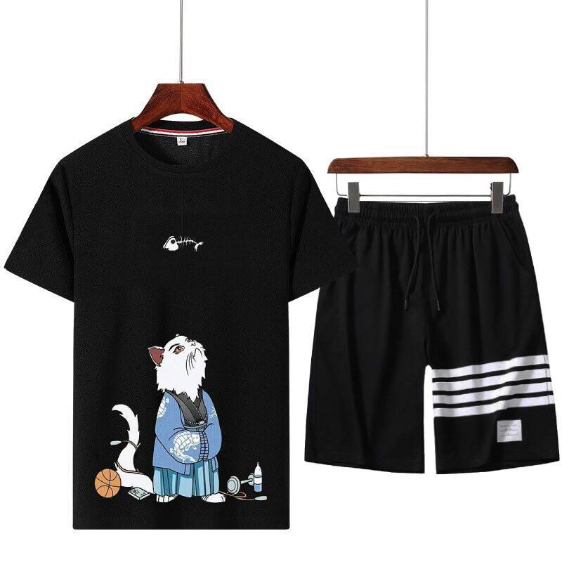 SET BỘ THUN HÈ NAM,THIẾT KẾ HỌA TIẾT SIÊU NGẦU,CHẤT LIỆU VÃI THOÁNG MÁT