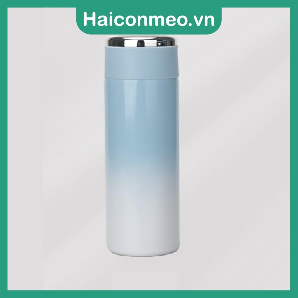 Bình giữ nhiệt lõi inox 304 màu trơn cảm ứng đèn LED hiển thị nhiệt độ, 400ml