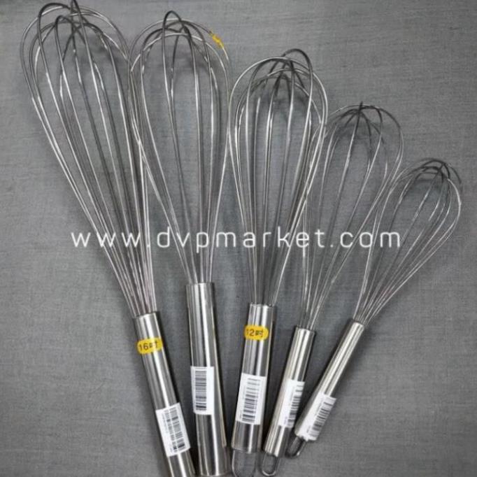 Dụng cụ Phới lồng đánh trứng trộn bột trà chanh làm bánh inox 304 dày dặn cao cấp đẹp