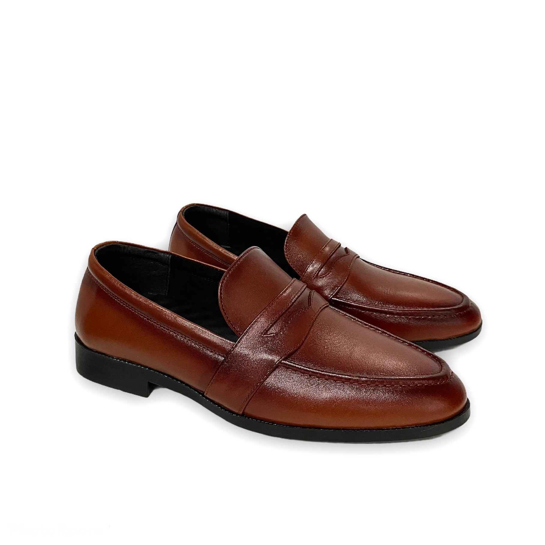 Giày lười nam da bò thật Loafer/Moca TEFOSS HT511 trơn đen và nâu sang trọng size 38-44