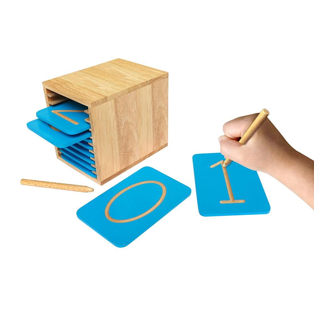 Bảng luyện viết chữ số cho bé bằng gỗ an toàn, đồ chơi gỗ Montessori, giáo cụ mầm non cao cấp