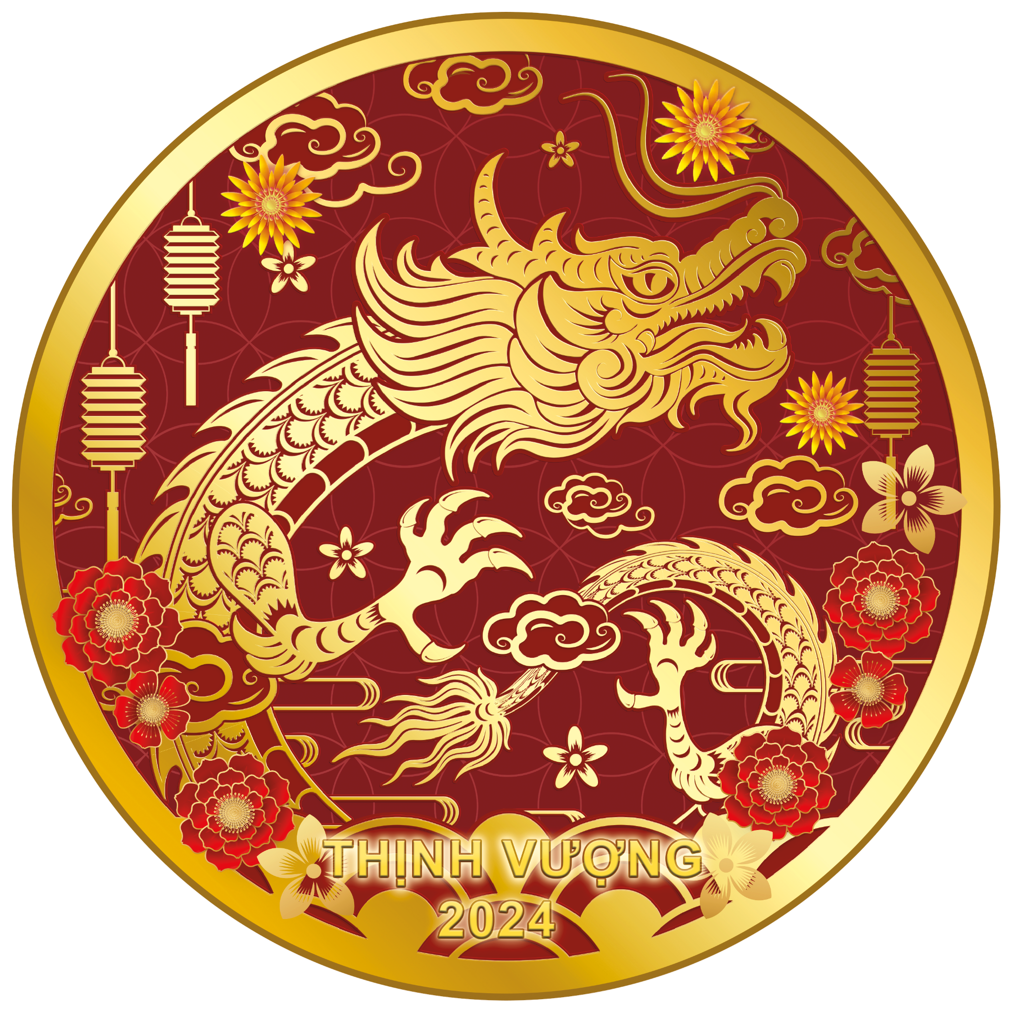 Xếp Hình Rồng 53 Miếng: Chúc mừng năm mới 2024 - Tranh treo trang trí - Năm Rồng - Year of The Dragon - Xếp Hình - Puzzle -Nguyễn Trắc