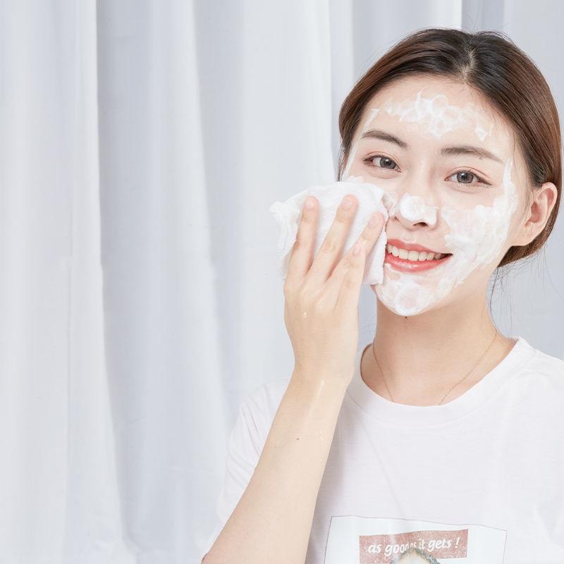 Khăn lau mặt dùng 1 lần 100% bông tự nhiên - Cuộn khăn giấy lau mặt tẩy trang đa năng Animerry