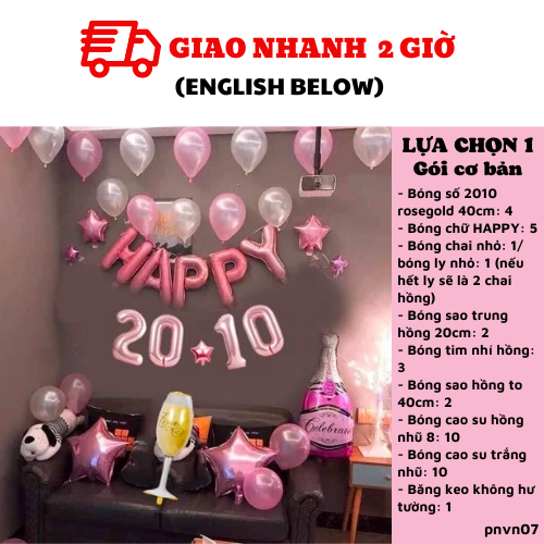 Bộ bóng trang trí 20-10 phụ nữ việt nam pnvn07