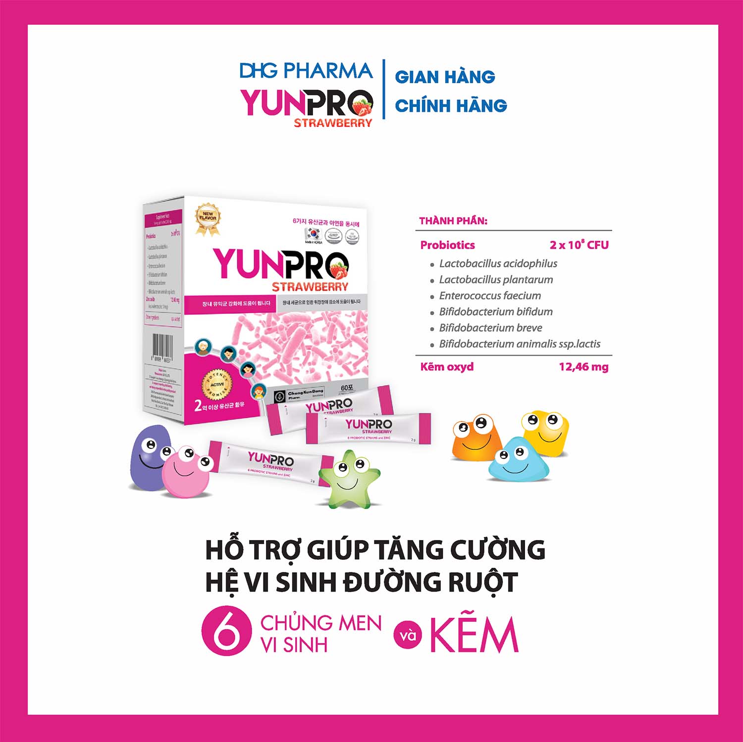 Combo TPCN Naturenz hỗ trợ hạ men gan và Men vi sinh bổ sung lợi khuẩn probiotic Yunpro vị dâu