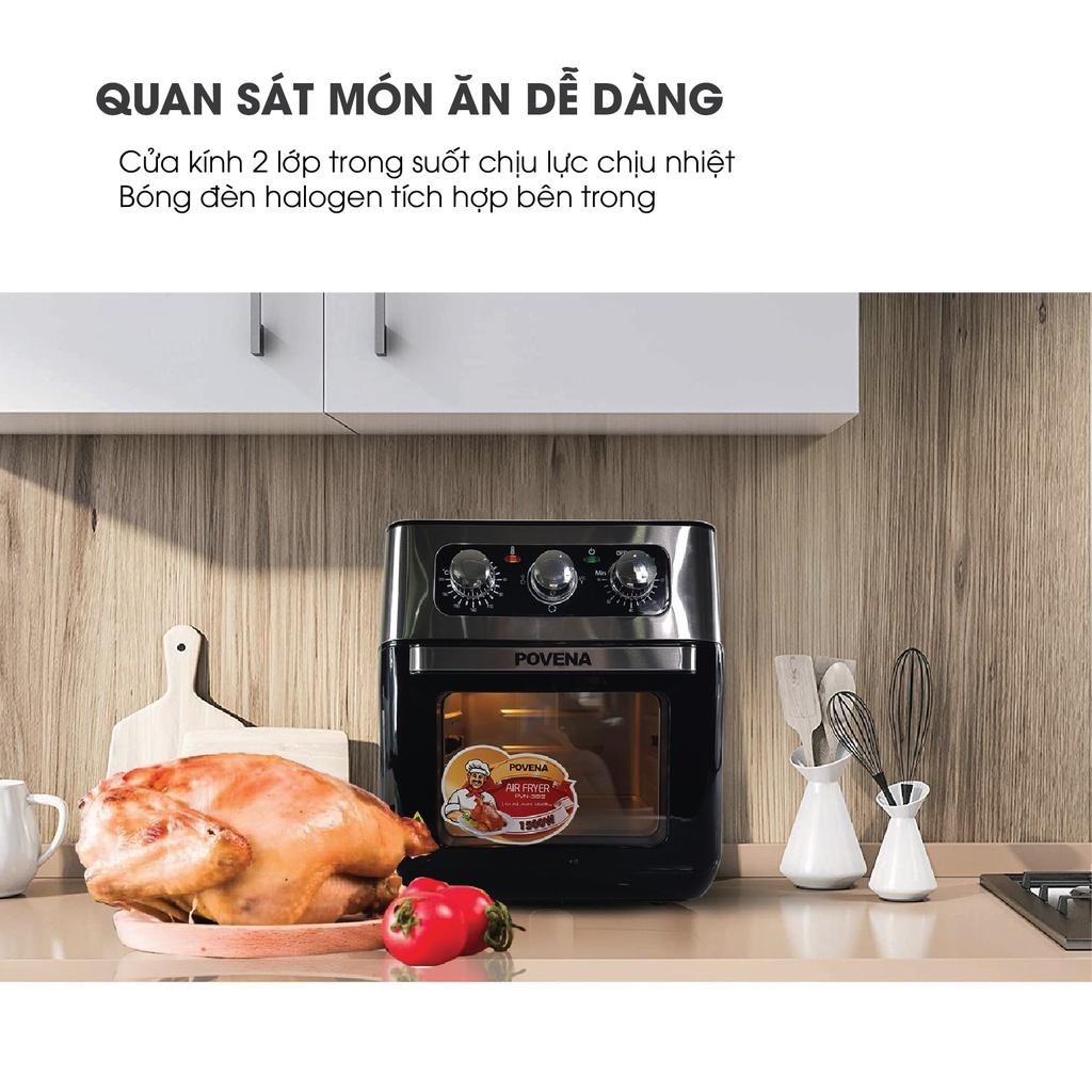 Nồi Chiên Không Dầu POVENA 12L 1800W PVN-3612 - Hàng chính hãng