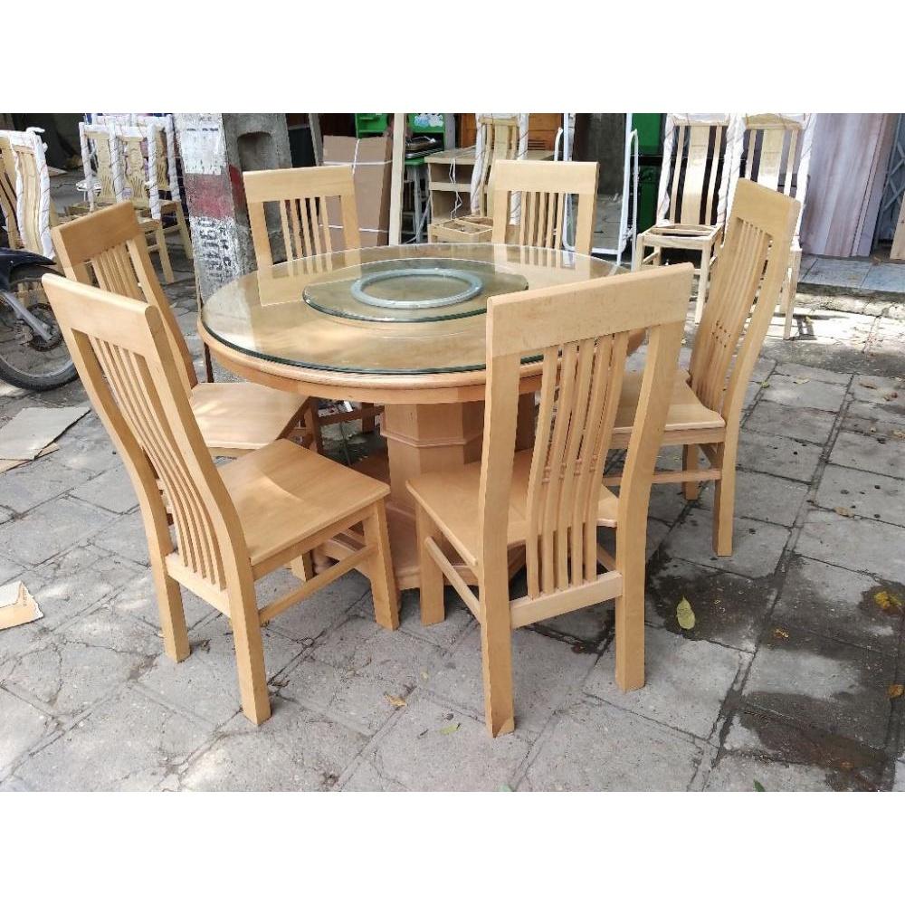 Bàn ghế ăn gỗ sồi nga