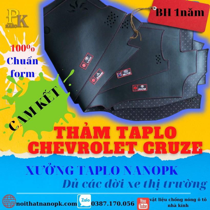 THẢM CHỐNG NÓNG TAPLO NHUNG MỊN 3 LỚP XE CHEVROLET CRUZE– CHUẨN FORM