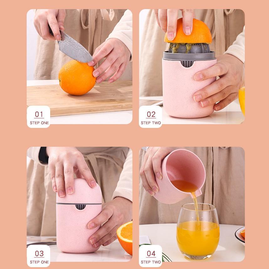 Dụng cụ vắt nước cam ép nước trái cây 2in1 tiện lợi chất liệu nhựa lúa mạch an toàn