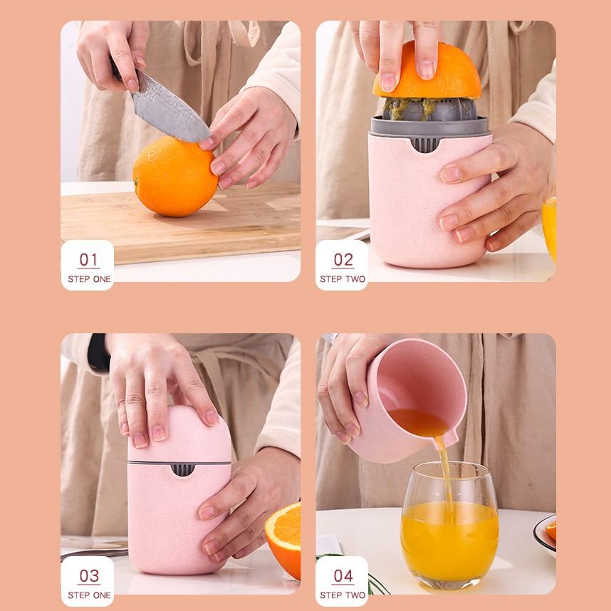 Dụng cụ vắt nước cam ép nước trái cây 2in1 tiện lợi chất liệu nhựa lúa mạch an toàn