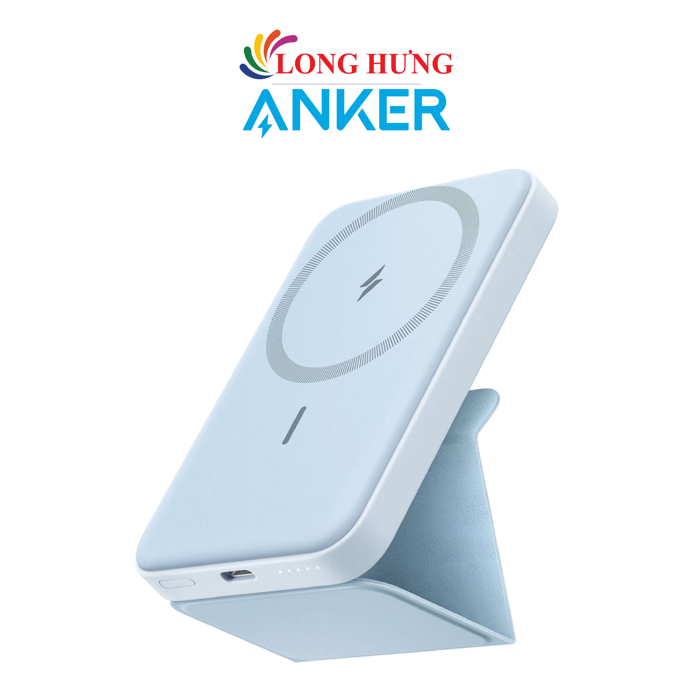 Sạc dự phòng có chân đế từ tính không dây Anker 622 MagGO 5000mAh A1611 - Hàng chính hãng