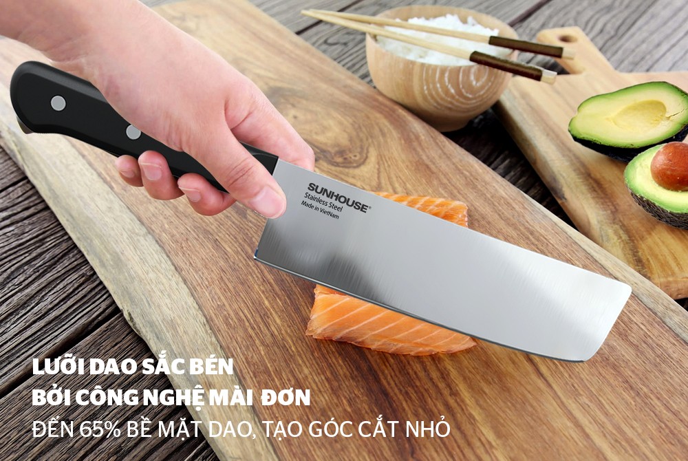 Dao thái Sunhouse KS-KN165SS - Hàng Chính Hãng