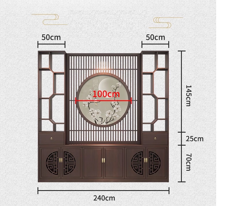 Vách ngăn phòng khách nhà bếp, Tủ kệ vách ngăn phòng 3VTK22