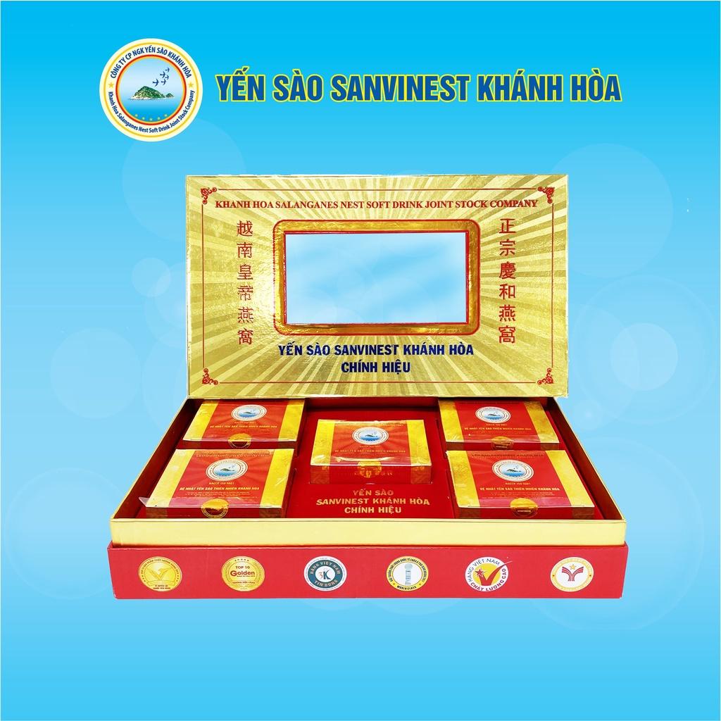[5 hộp 5g] Yến sào Sanvinest Khánh Hòa chính hiệu tinh chế Hộp quà tặng 5g - Q505