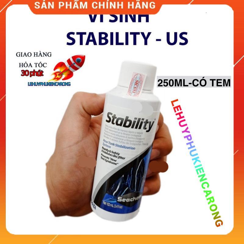 Vi Sinh Sống Cho Hồ Cá Biển Và Bể Cá Nước Ngoạt Seachem Stability 250ml 500ml Của Mỹ Có Tem Chính Hãng