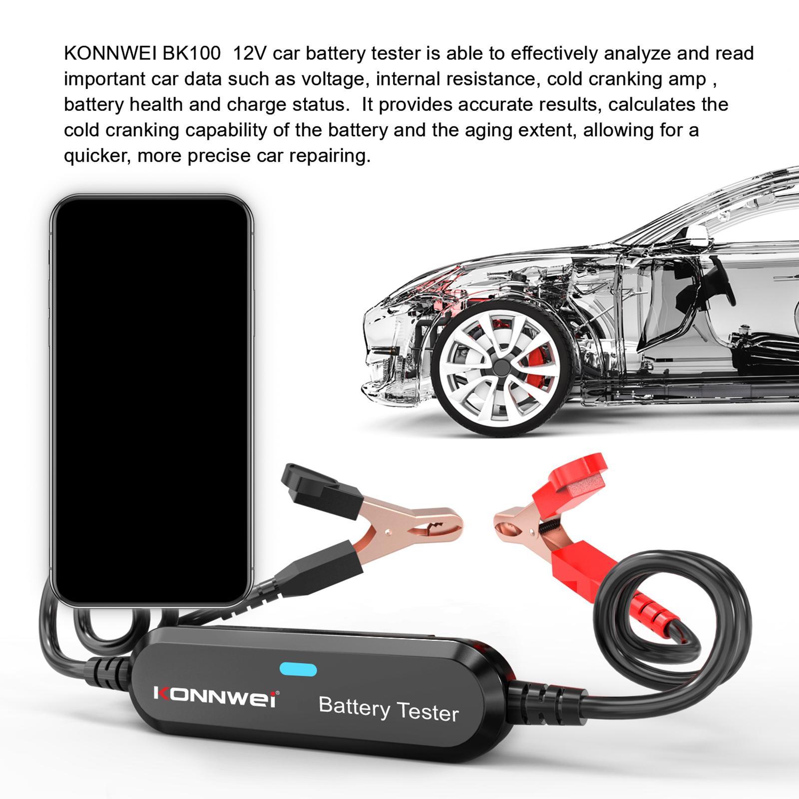 Car Battery Tester, Cranking Charging Analyzer Automotive for Vehicles Motorcycle