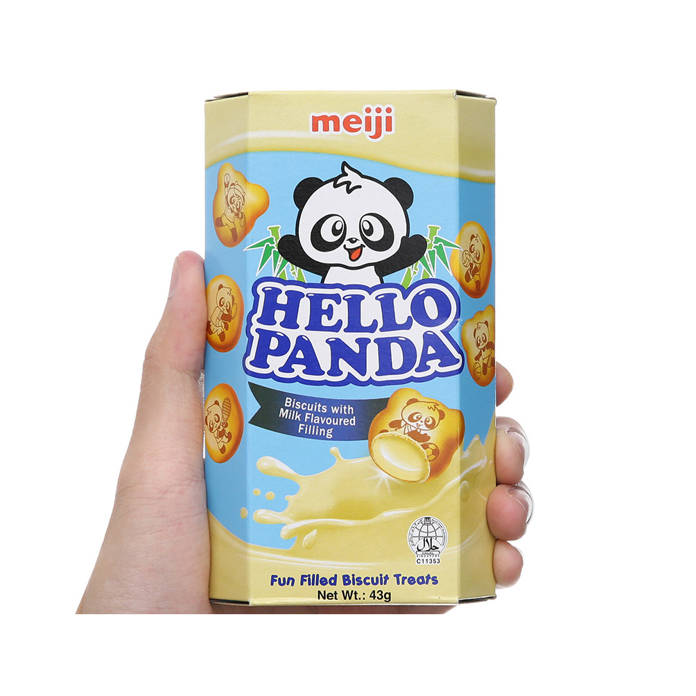 Lốc 10 Bánh Hello Meiji Panda milk 43gr