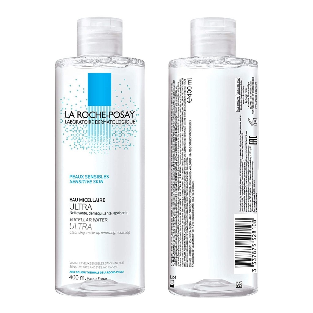 Nước Tẩy Trang La Roche-Posay Dành Cho Da Nhạy Cảm 400ml Micellar Water Ultra Sensitive Skin 400ml