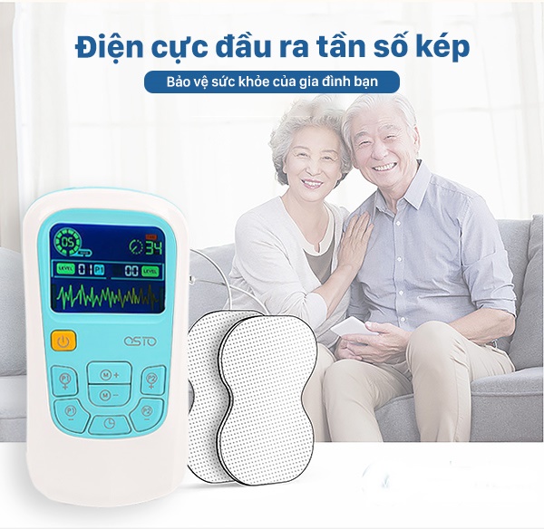 Máy massage xung điện trị liệu chạy bằng pin sạc,máy điện xung với công nghệ TENS