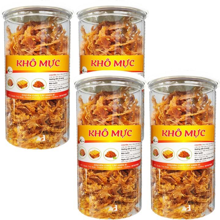 Khô mực xé tẩm gia vị thơm ngon - Mỗi hũ 200g Hiệu SK FOOD món ăn vặt siêu ngon