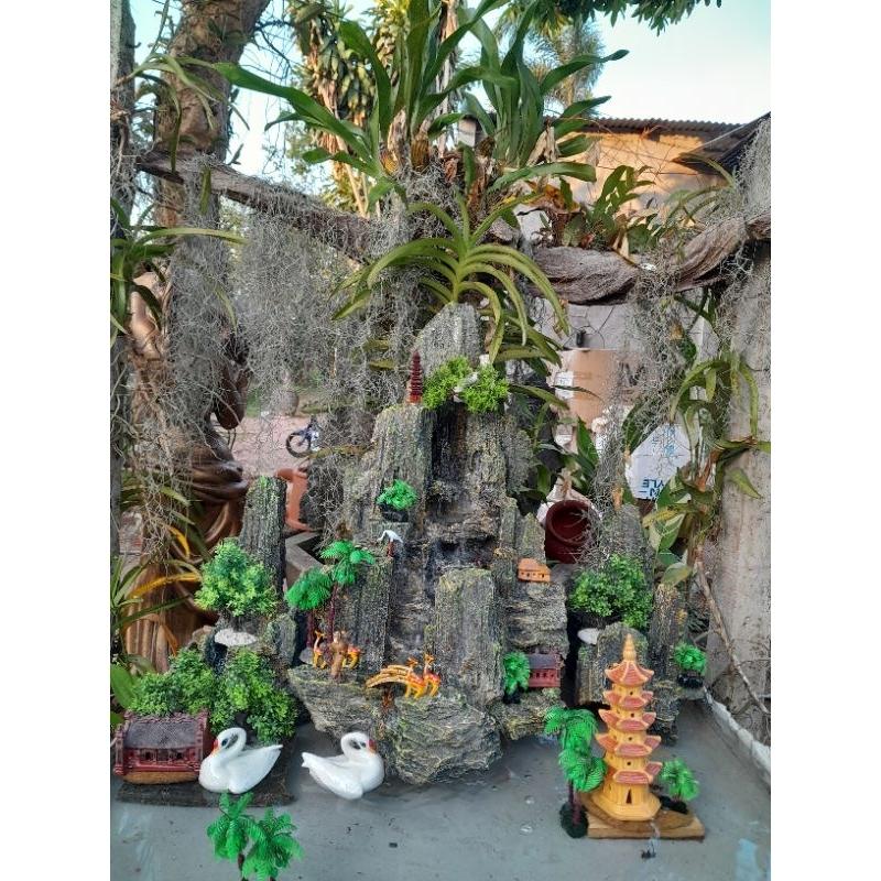 Hòn Non Bộ Có Thác Nước - Tặng Kèm Máy Bơm - Hòn Non Bộ Ngoài Trời-80cm*45cm*69cm
