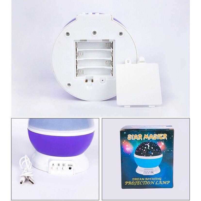 Đèn ngủ xoay 360 độ hình trăng sao- BOBABO