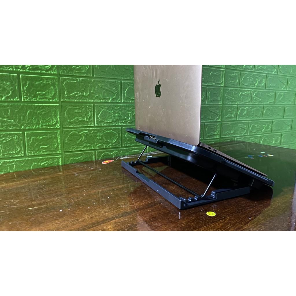 Đế Tản Nhiệt Nuoxi H9 Cho Laptop, Macbook Với 2 Cổng USB 6 Cánh Quạt Tản Nhiệt Êm Ái