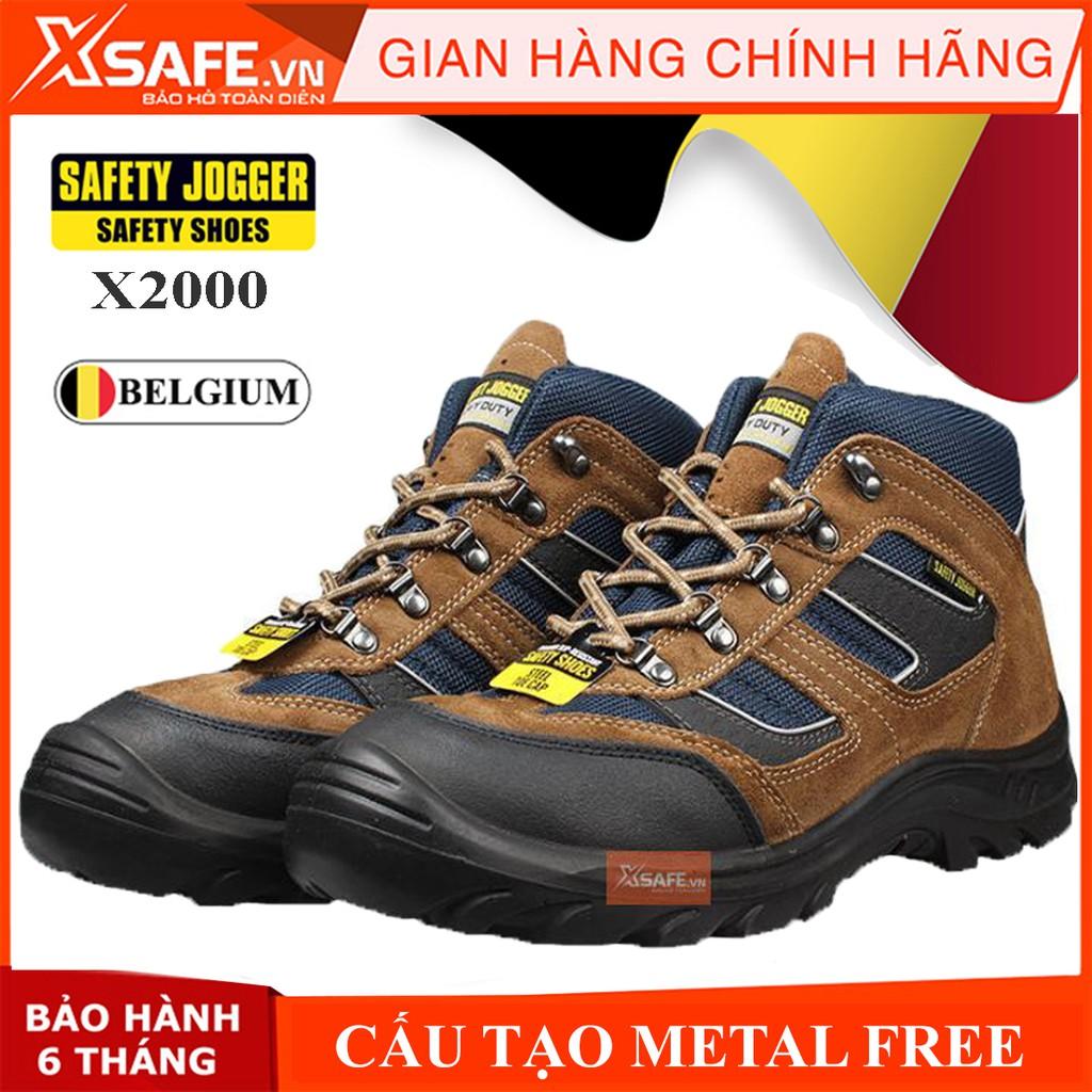 Giày bảo hộ lao động nam Jogger X2000 S3 SRC da bò lộn bền bỉ, thoáng khí, chống nước, đâm xuyên, trơn trượt -