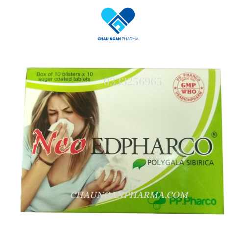 Viên uống Neo Edpharco PP.Pharco có tác dụng hỗ trợ bổ phế, giảm ho, giảm đờm và giảm đau rát họng Hộp 100 viên