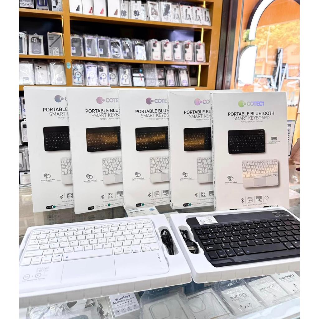 Bàn phím Bluetooth không dây COTECI Keyboard cho IPad, máy tính bảng, điện thoại - Hàng chính hãng
