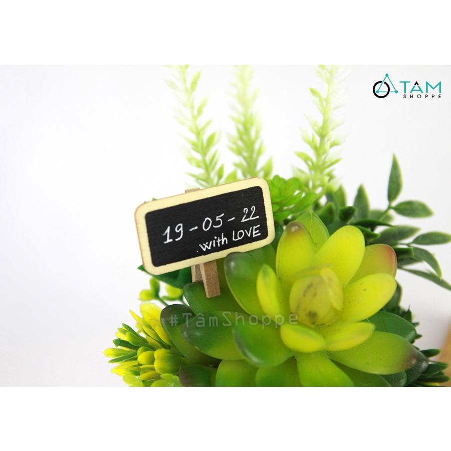 Kẹp note bảng đen viết phấn gỗ mini BDMN-04
