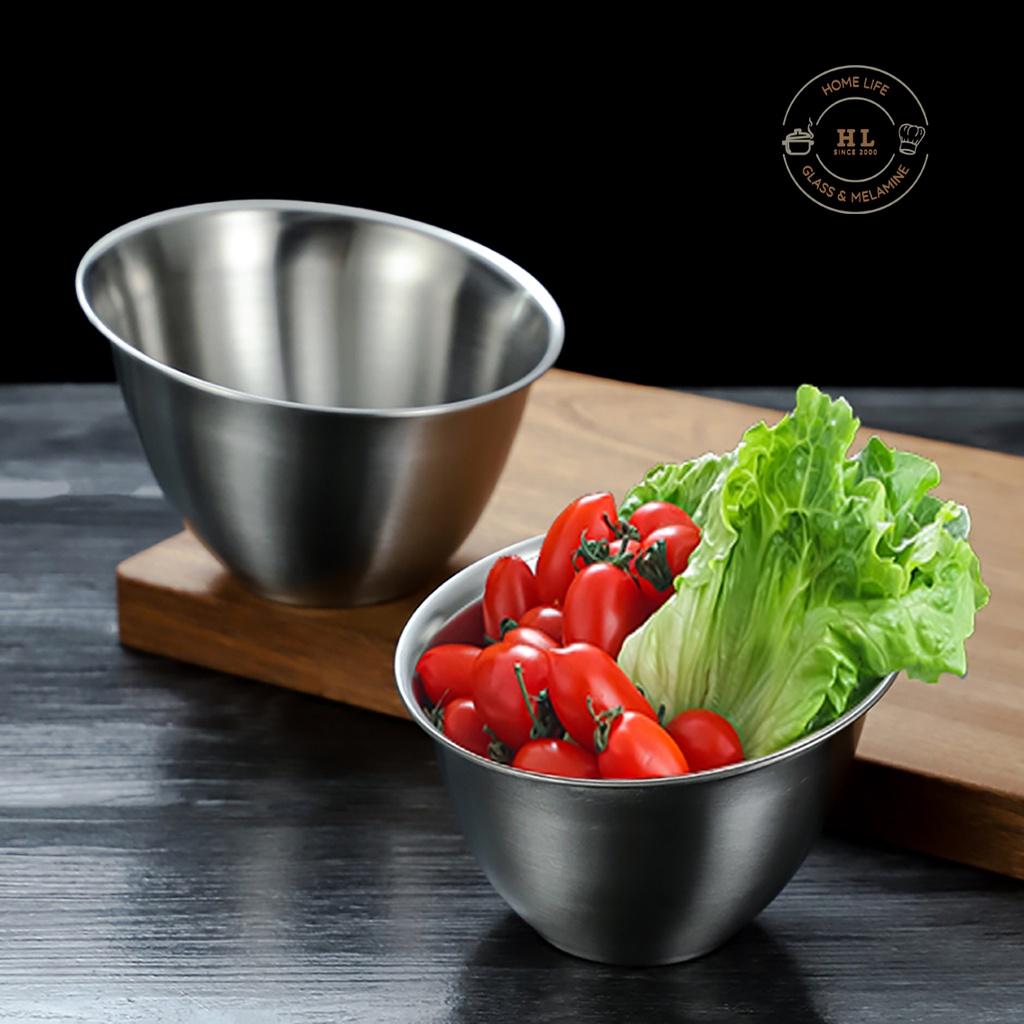 BÁT - TÔ SUS304 DÁNG LOE | Tô Decor Inox không ăn mòn chuyên dụng đựng Salat - Món Trộn - Lẩu Hàn Quốc