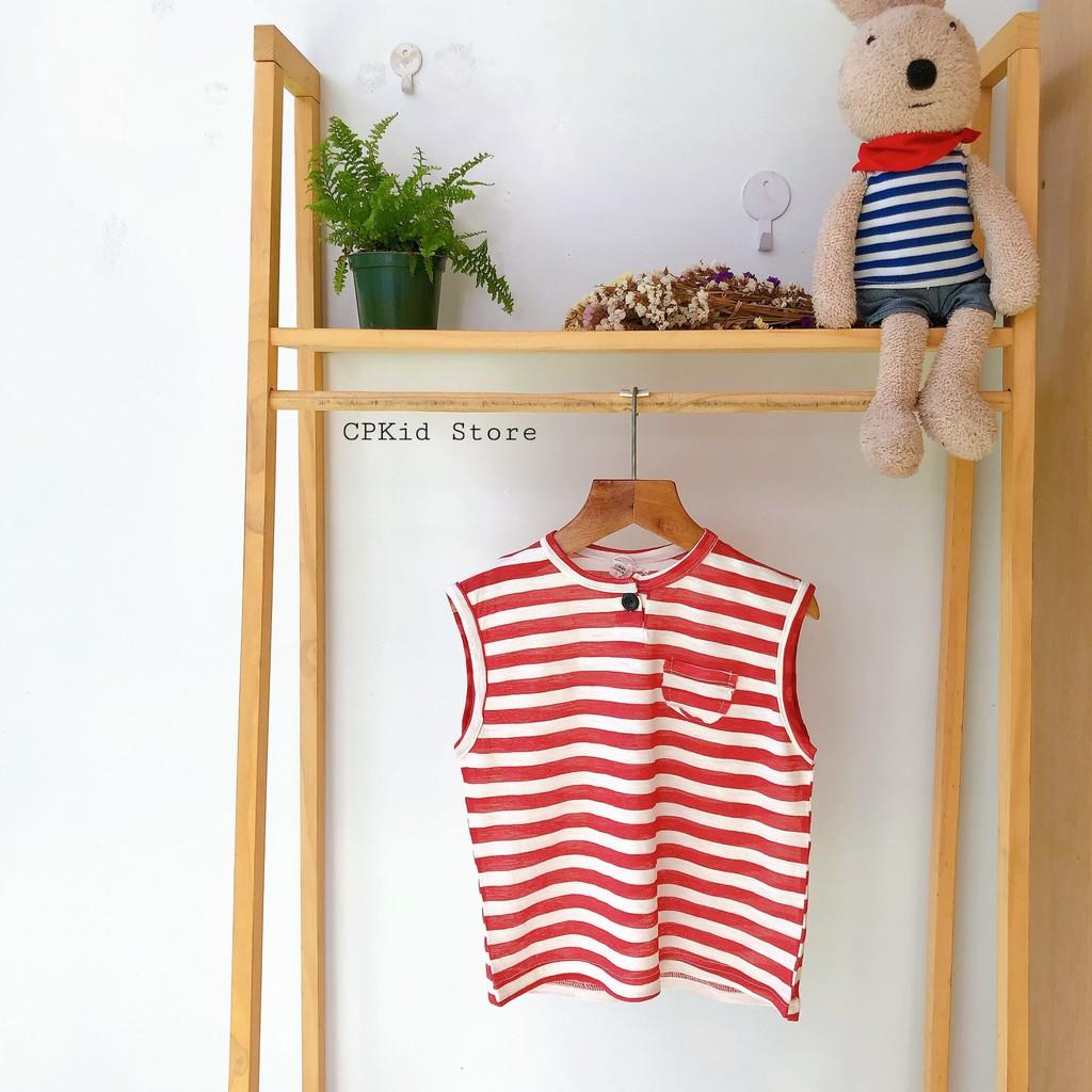 Áo balo sọc đỏ - CPKID - SỢI ORGANIC THÂN THIỆN MÔI TRƯỜNG - AN TOÀN DA BÉ