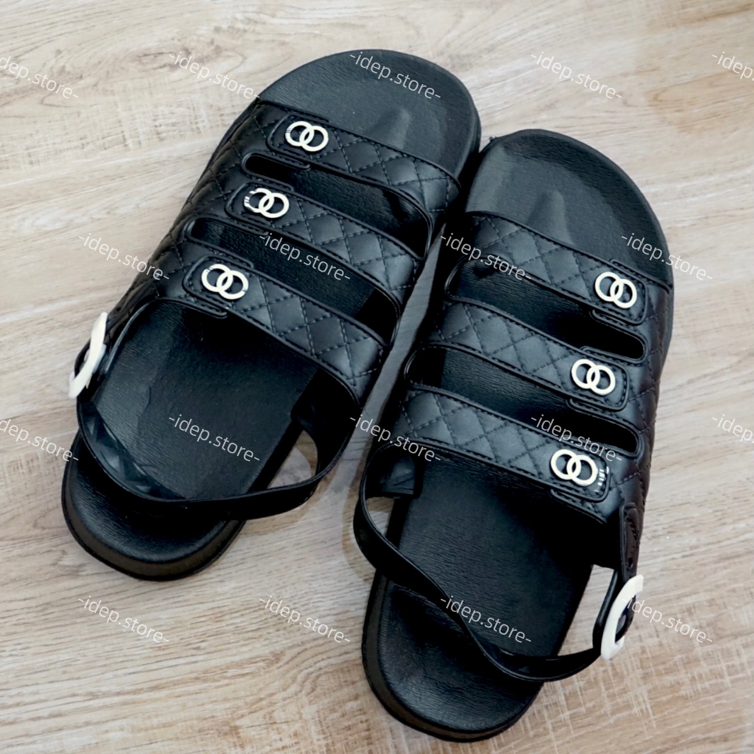 Giày sandal EVA siêu nhẹ 3 quai ngang CC đi học, đi mưa đi biển chống nước siêu bền iDÉP- GL081