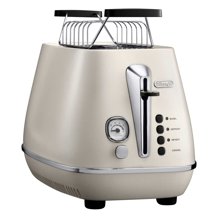 Máy Nướng Bánh Mì Distinta Delonghi CTI 2103.W (900W) - Trắng - Hàng Chính Hãng