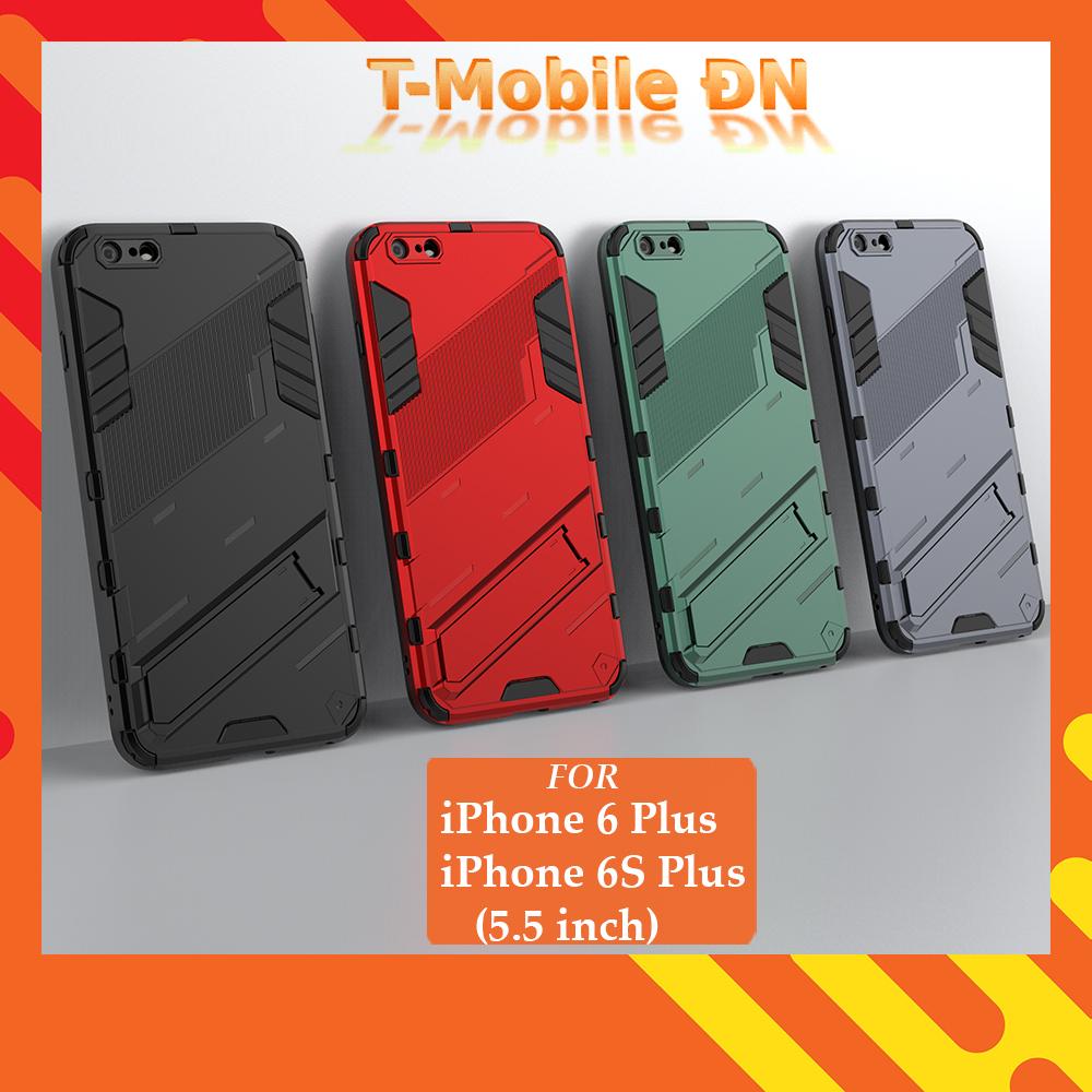 Ốp lưng cho iPhone 6 Plus 6s Plus, Ốp chống sốc Iron Man PUNK cao cấp kèm giá đỡ cho iPhone 6 Plus 6s Plus