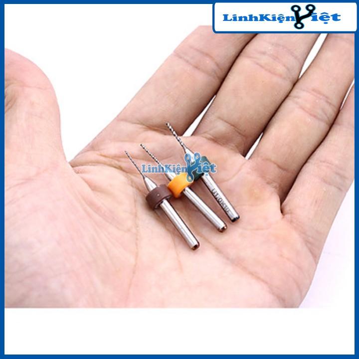 Bộ 3 mũi khoan CNC 0.6-0.8-1.0mm mỗi loại 01 chiếc