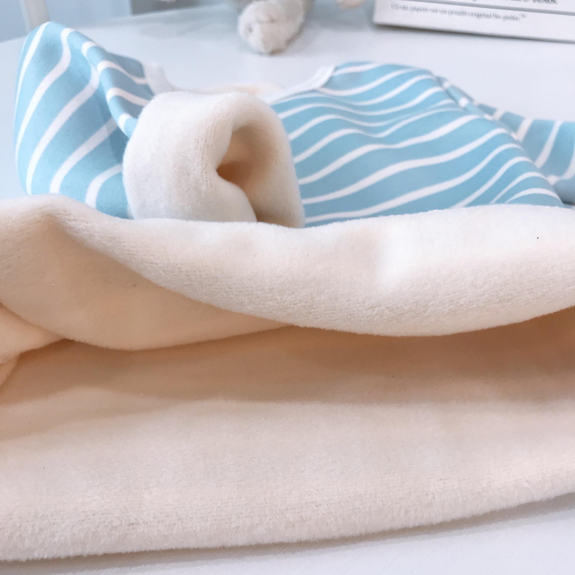 Bộ Quần Áo Mùa Đông Plus Nhung Dày Ấm Quần Áo Phù Hợp Với Bé Trai Và Bé Gái Nhà Phục Vụ Bộ Đồ Ngủ Cao Cấp Sọc 2 bộ Phù Hợp Với